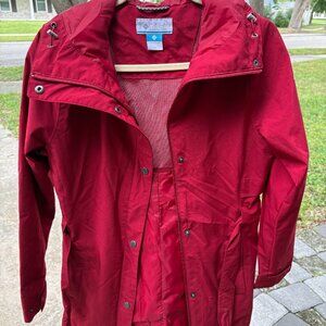 Women's XS Columbia Light Weight Jacket Cranberry Red